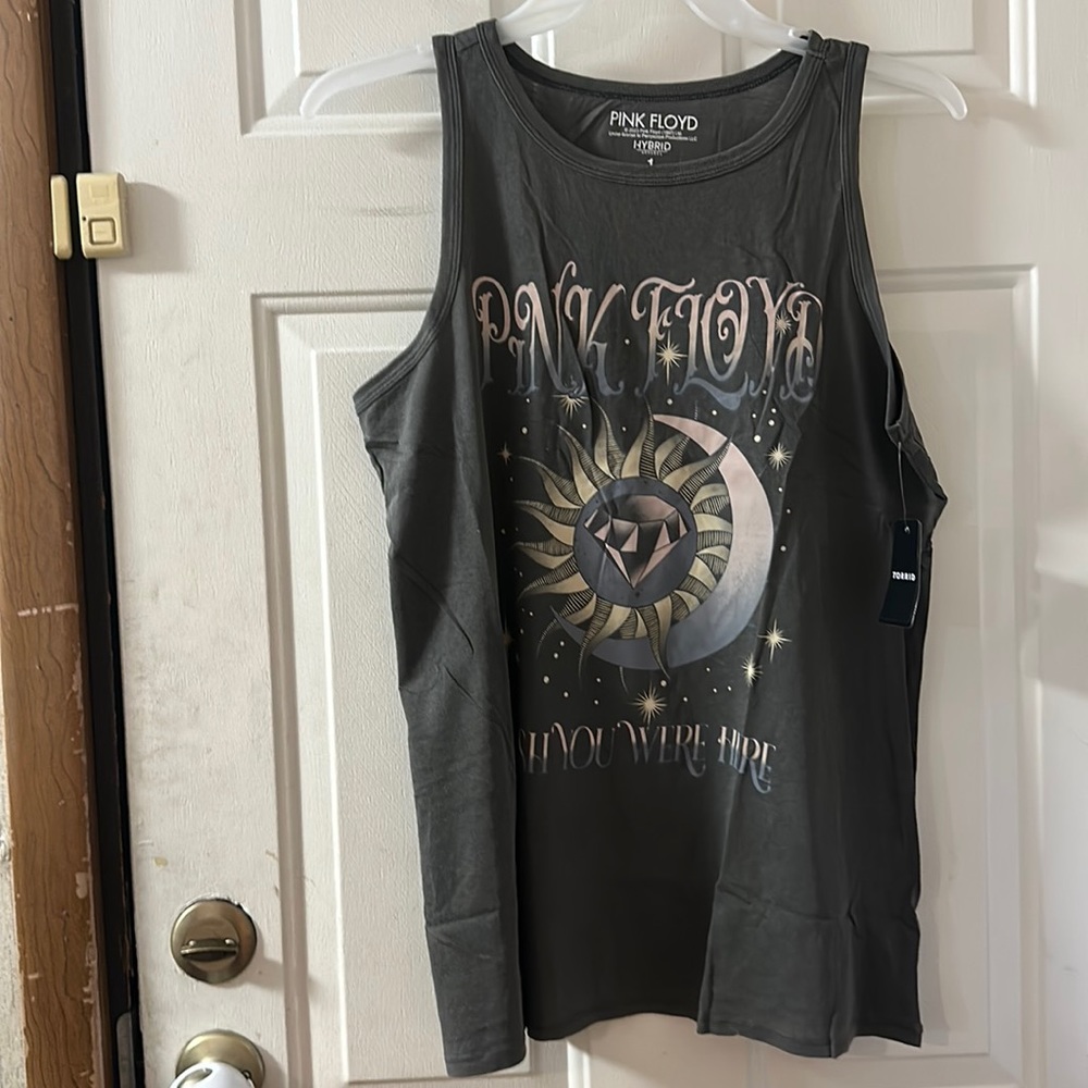 TORRID PINK FLOYD WISH YOU WERE HERE TANK: GRAY: NEW WITH TAGS: SIZE 1
